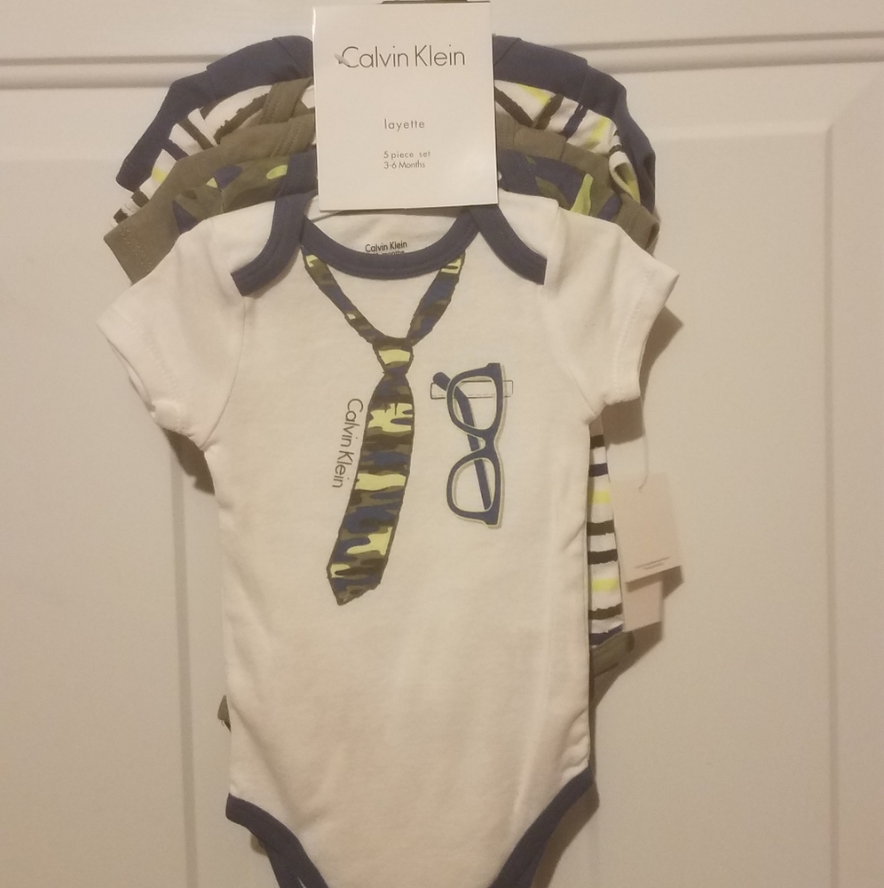 Calvin Klein 3-6 months onesie 5 set